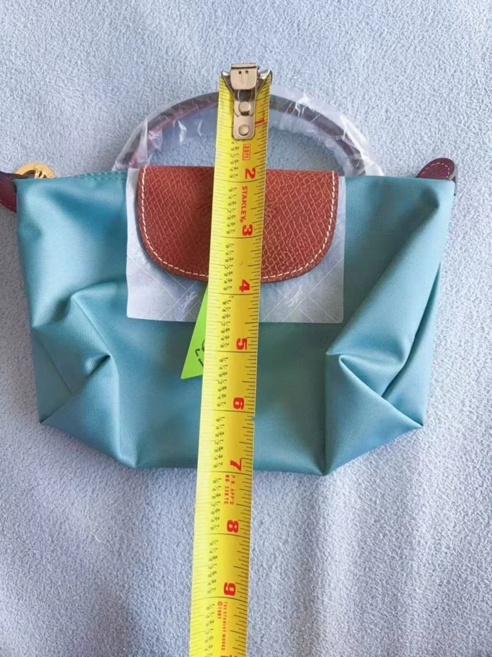 Longchamp Hand Clutch Pouch Morandi Tone Nylon Cosmetic Bag with strap